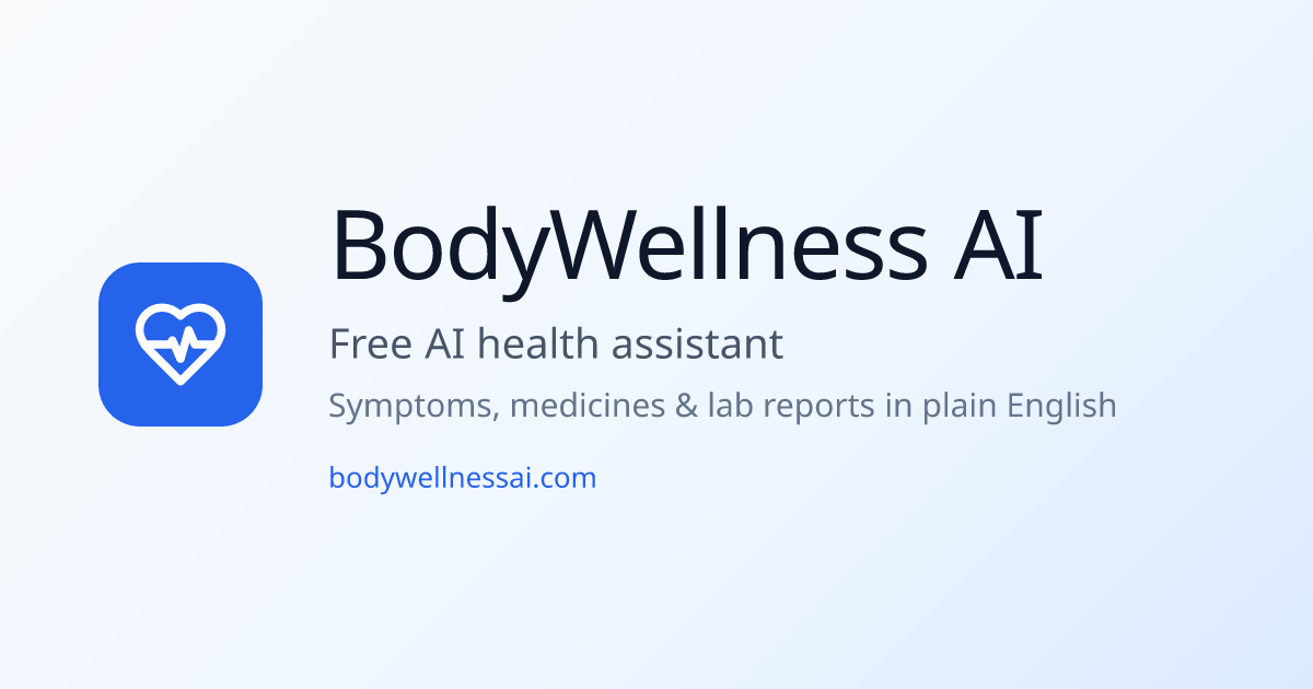BodyWellnessAI preview